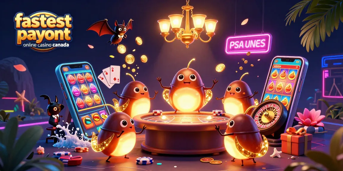 Experience the thrill at the fastest payout online casino Canada with vibrant glowworms lighting a colorful gaming cave.