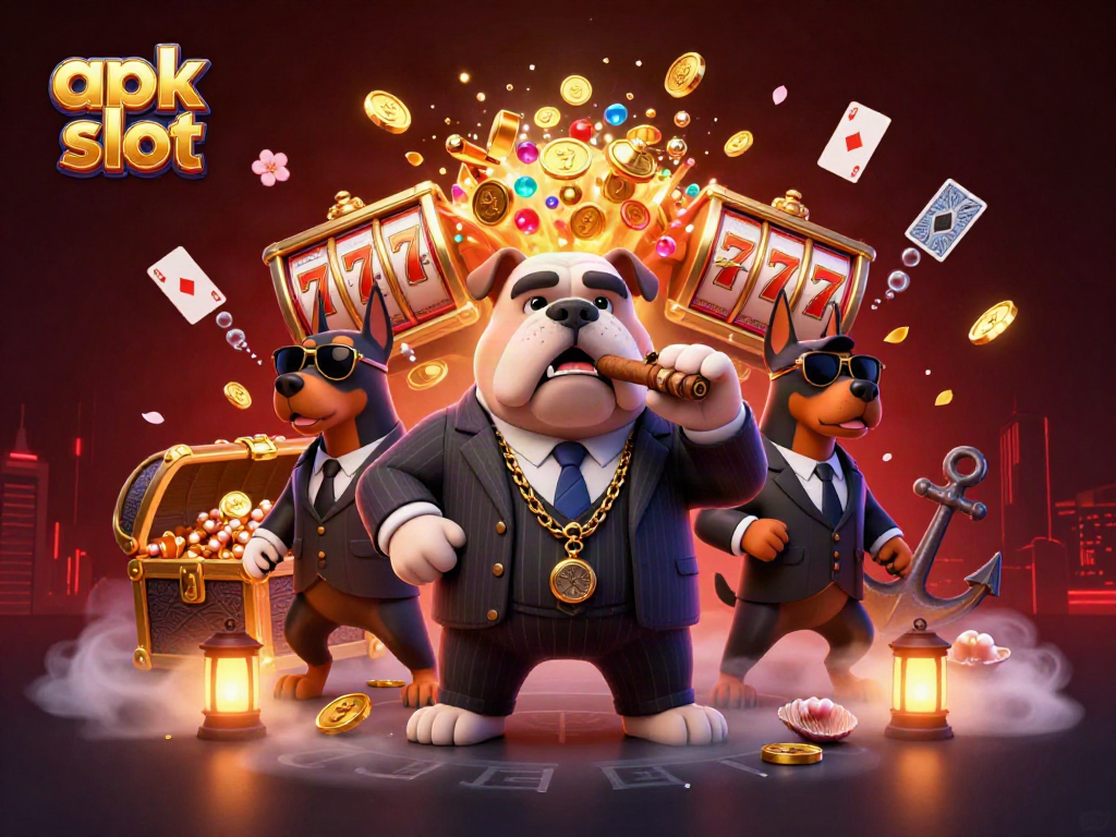 Win big with the dynamic apk slot scene featuring a mafia boss bulldog and riches!